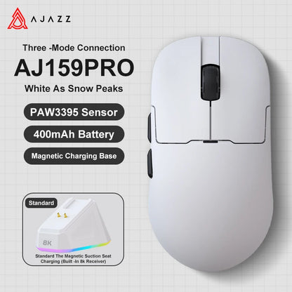 AJAZZ AJ159 APEX/AJ159PRO Wireless Gamer Mouse with RGB Magnetic Charging Base Lightweight AJ159P Gaming Mouse for PC Laptop