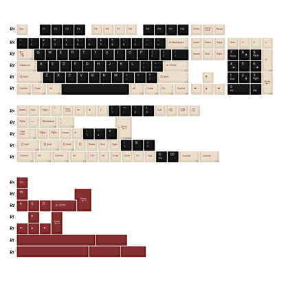KBDiy GMK MarrsGreen Tastenkappen Retro PBT ISO Double-Shot Cherry-Profil Tastenkappen für MX-Switches Mechanische Gaming-Tastatur-Tastenkappen
