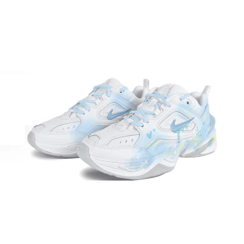 Op maat gemaakte Nike M2K Tekno Dreamy Island Fresh handgeschilderde lage retro hardloopschoenen voor dames