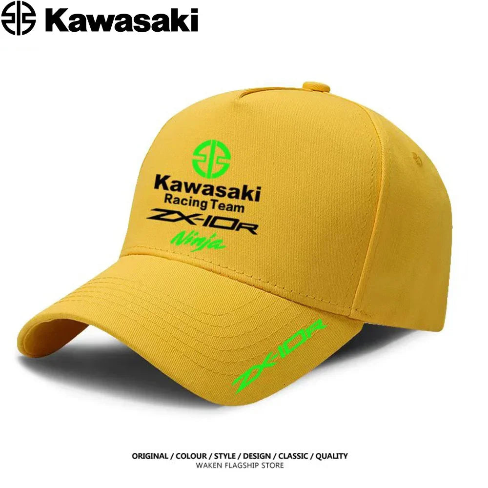 Kawasaki's best-selling duck bill hats, sun hats, competition caps, men's and women's extreme sports fighting baseball caps are