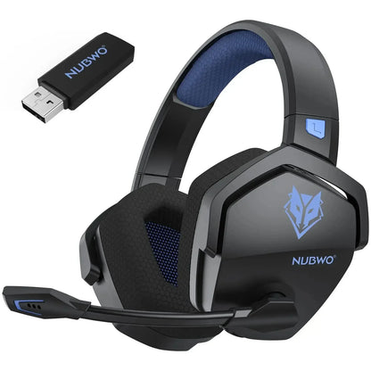 NUBWO G06 Pro Wireless Gaming Headset with Charging Station, Bluetooth 5.3 Gaming Headphones for PS5, PS4 & PC, ENC Microphone, 120-Hour Battery Life