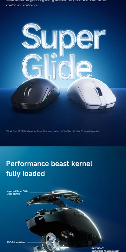 MCHOSE A7 V2 Ultra Pro Wireless Gaming Mouse 42000DPI PAW3950 8K