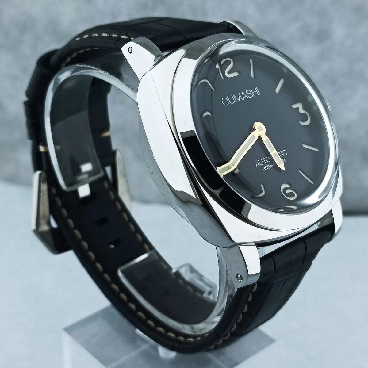 Zegarek męski 46 mm z ręcznym naciągiem, mechanizm Seagull ST3600, szkło szafirowe, wodoodporny, stal nierdzewna 316L, zegarek na zamówienie