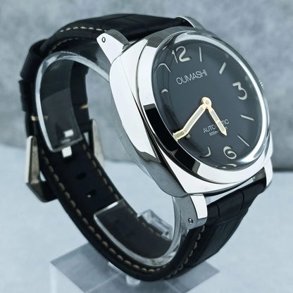 Zegarek męski 46 mm z ręcznym naciągiem, mechanizm Seagull ST3600, szkło szafirowe, wodoodporny, stal nierdzewna 316L, zegarek na zamówienie