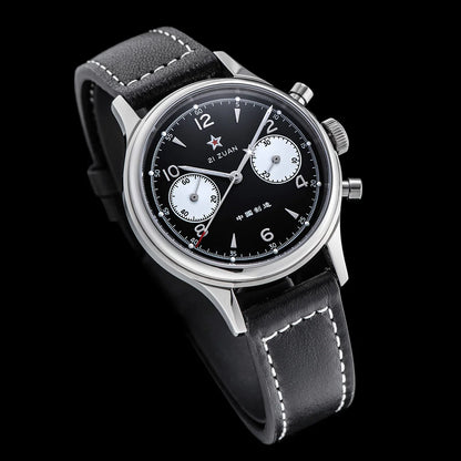 1963 Panda Pilot Chronograph Watch Men 40mm Air Force Sapphire Senior ST1901 Mechanical Wristwatches Retro Clock Men's Watch
