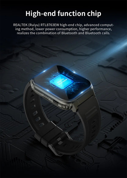 LIGE 600mAh New Ultra Smart Watch Men Bluetooth Call TWS Local Music Sport Clock 1.96'' IP68 Waterproof Relógio Smartwatch Women