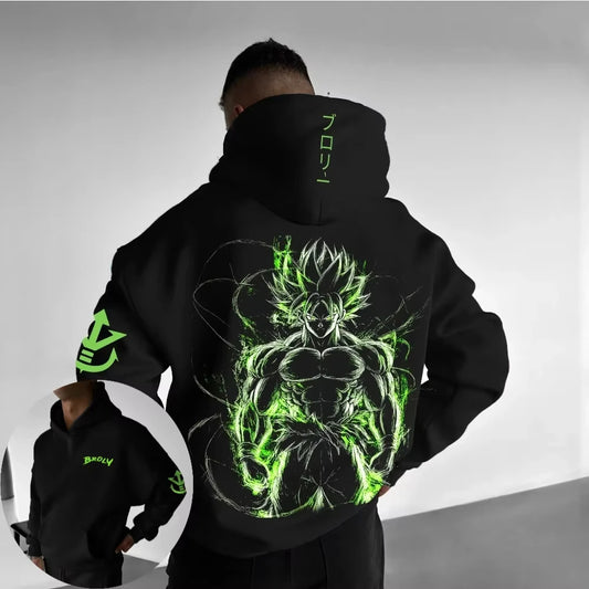 Dragon Broli Genuine Joint Men's Pullover Autumn and Winter New Loose Casual Gym Sports American Hip Hop Sweater Top