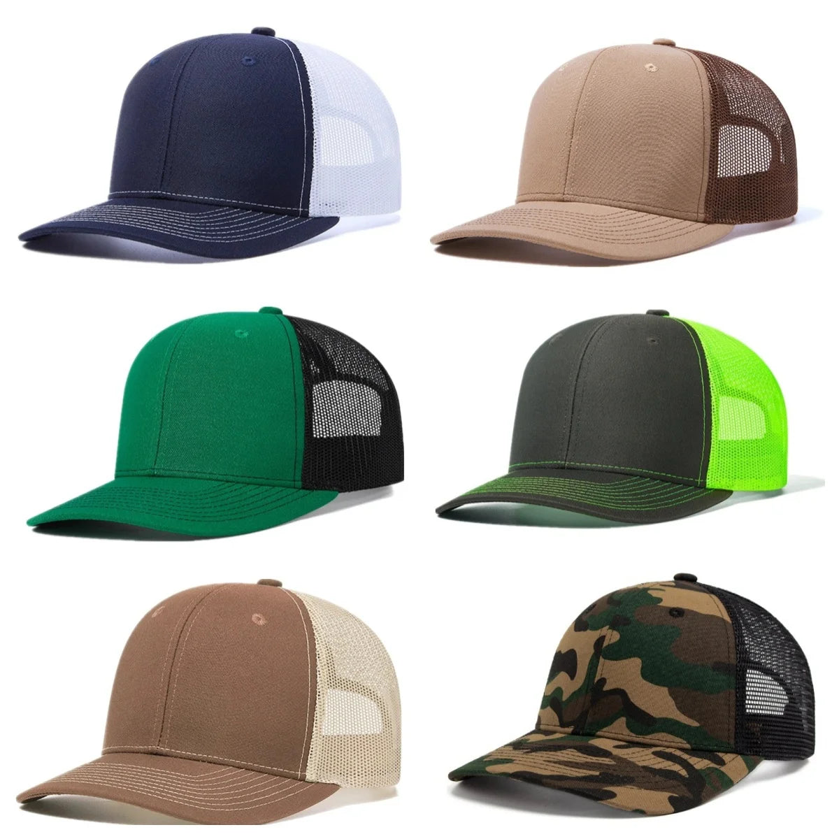 Hot Sale Unisex Cap Slight Curved Brim Style Trucker Hat  Men & Women Casual Outdoor Breathable Summer Cap