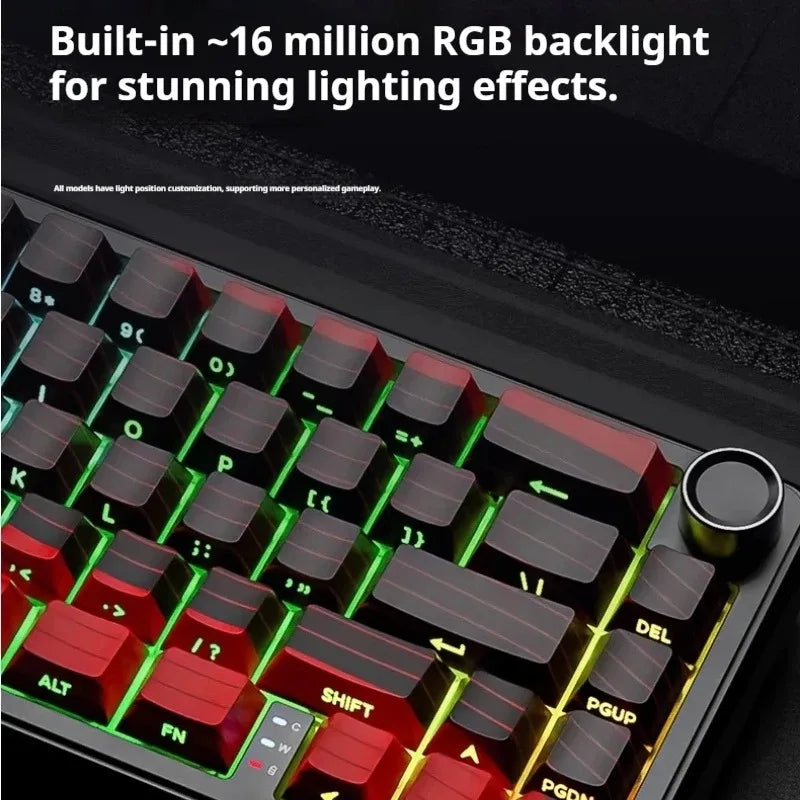 Tastiera gaming wireless Attack Shark X65 PRO HE con switch magnetici, 8K RT 0.001mm, incisione laterale, Bluetooth, per Windows, Mac e PC