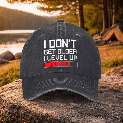 Gamer Level Up Birthday Baseball Cap Washed Cotton Adjustable Outdoor Trucker Hat