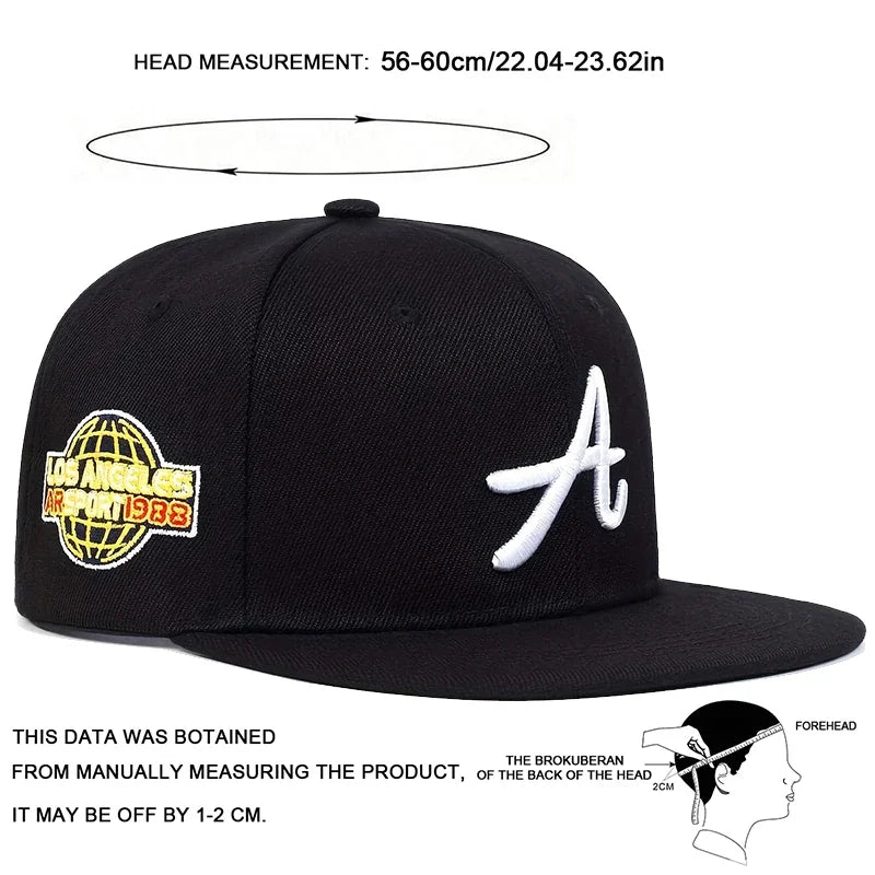 Unisex Gothic Letter Embroidery Hip-hop Hats Spring and Autumn Outdoor Adjustable Casual Hats Sunscreen Hat