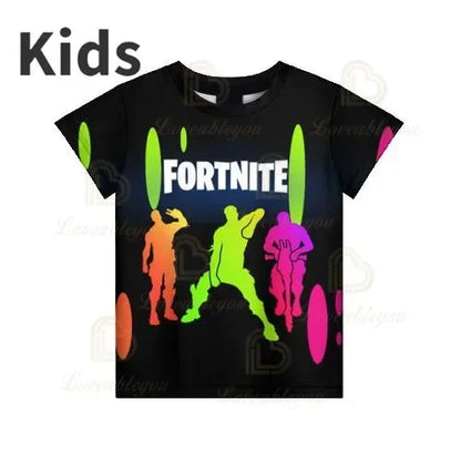 Czerwony Jade Fortnite Anime Battle Royale 3D T-shirt dla mężczyzn, kobiet i dzieci – T-shirt Pelly, prezent urodzinowy dla dziewczynek i chłopców