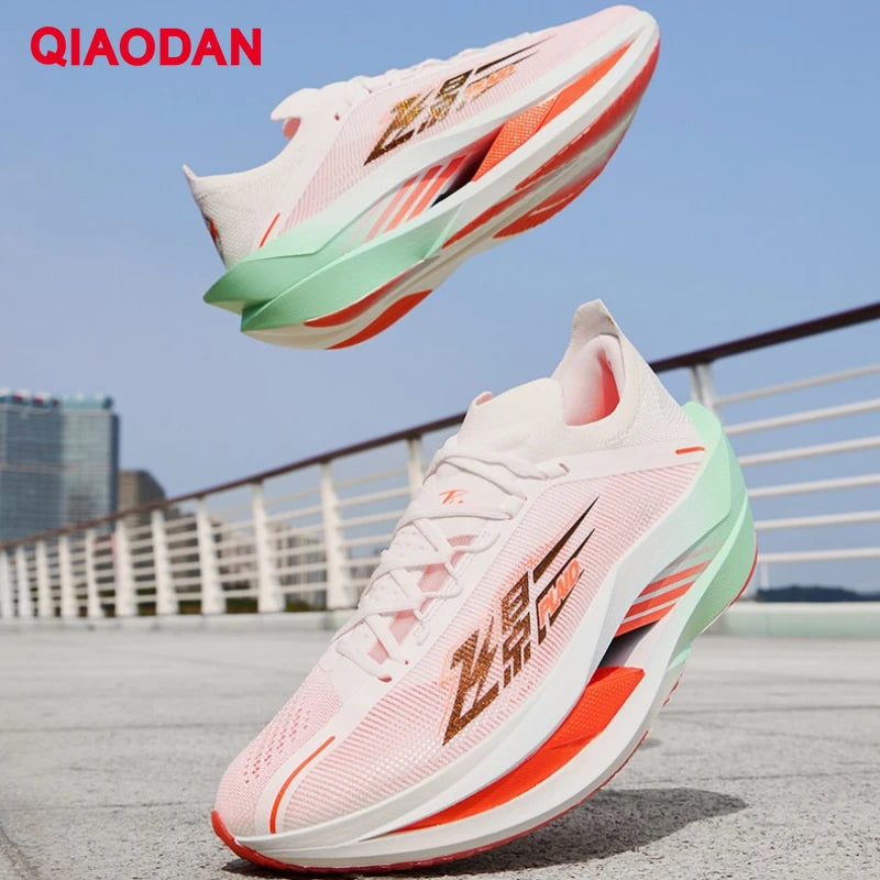 QIAODAN Feiying Plaid 3 Carbon Plate Men Running Shoes 2026 Marathon Racing Sneakers Rebound Cushion Athletic Shoes QDB023262290