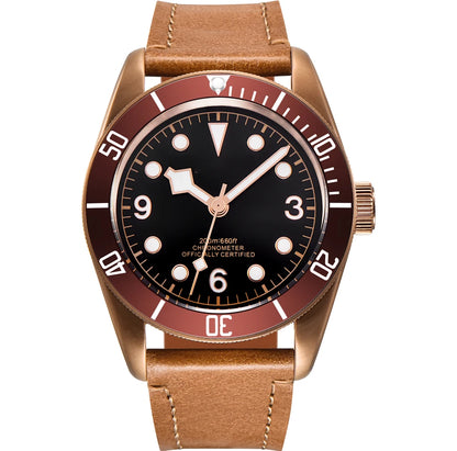 Luxusní pánské hodinky JapanCorgeut 41 mm, automatické, pouzdro z PVD, safírové sklo, vojenský styl, 10 BAR, hodinky Wim, luminiscenční, mechanické