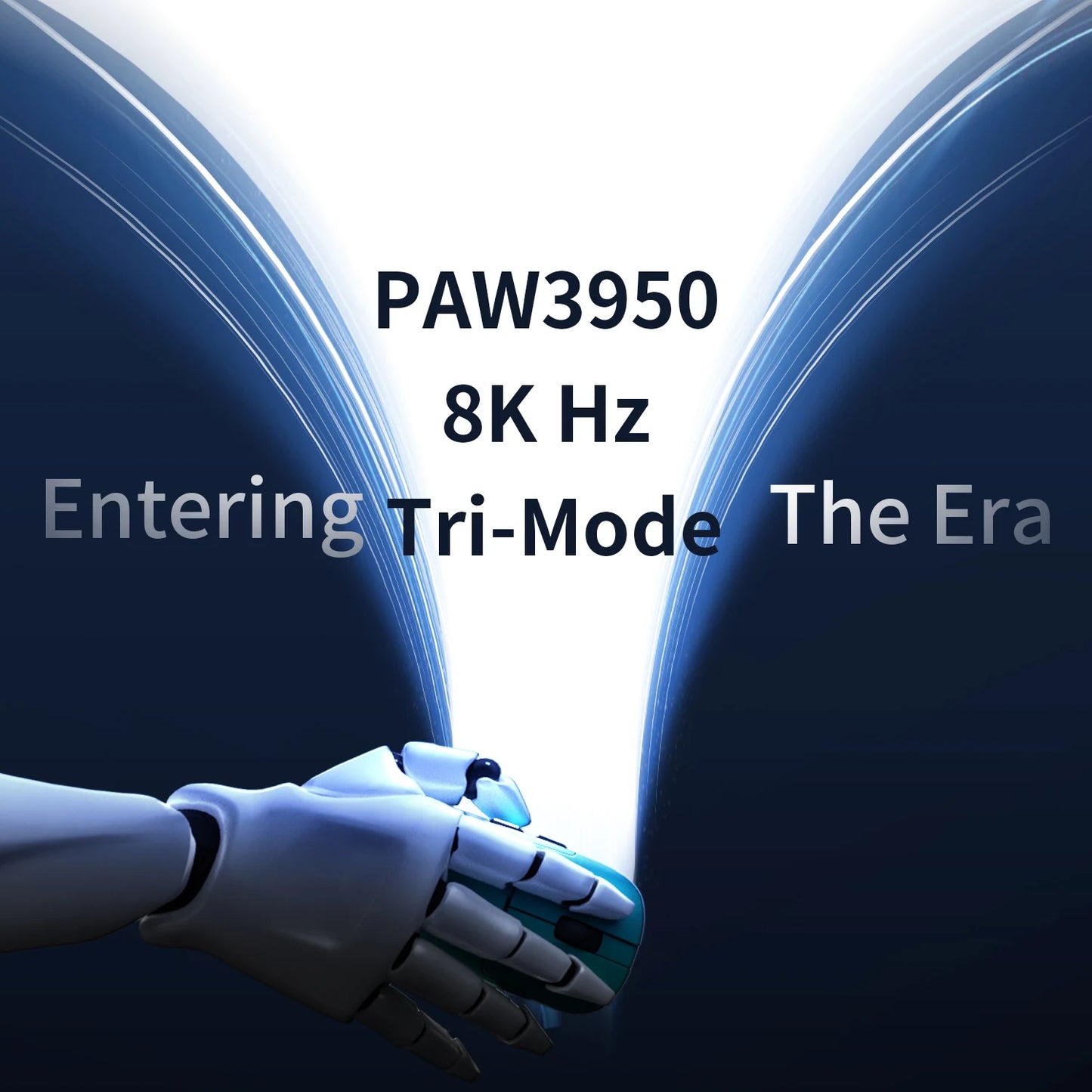 AJAZZ AJ159 APEX Mouse Tri Mode Wireless 8K PAW3950 Sensor Low Latency Gaming Mouse Charge Base Customize Lightweight PC Gamer