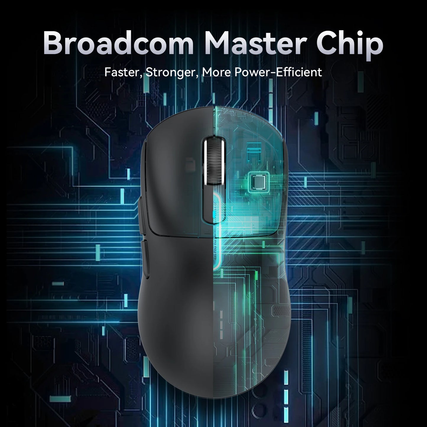 ATTACK SHARK X3/X3PRO 4K/8K trådlös gamingmus, 26K DPI, tri-mode (trådbunden/2.4GHz/BT5.2), lätt, PAW3395-sensor för gamers