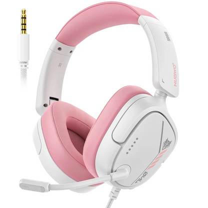 Casque de jeu filaire NUBWO pour PS5/PS4 Xbox Series X | S/Xbox One Switch Cache-oreilles à mémoire souple avec micro unidirectionnel transparent Jack 3,5 mm