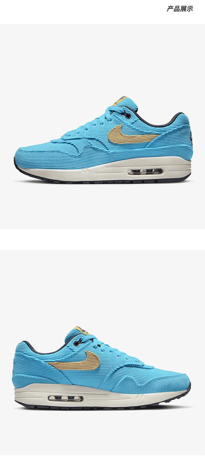 Nike Air Max 1 oficiais e genuínos, sapatilhas desportivas casuais unissexo de cano baixo com amortecimento Air, FB8915-400
