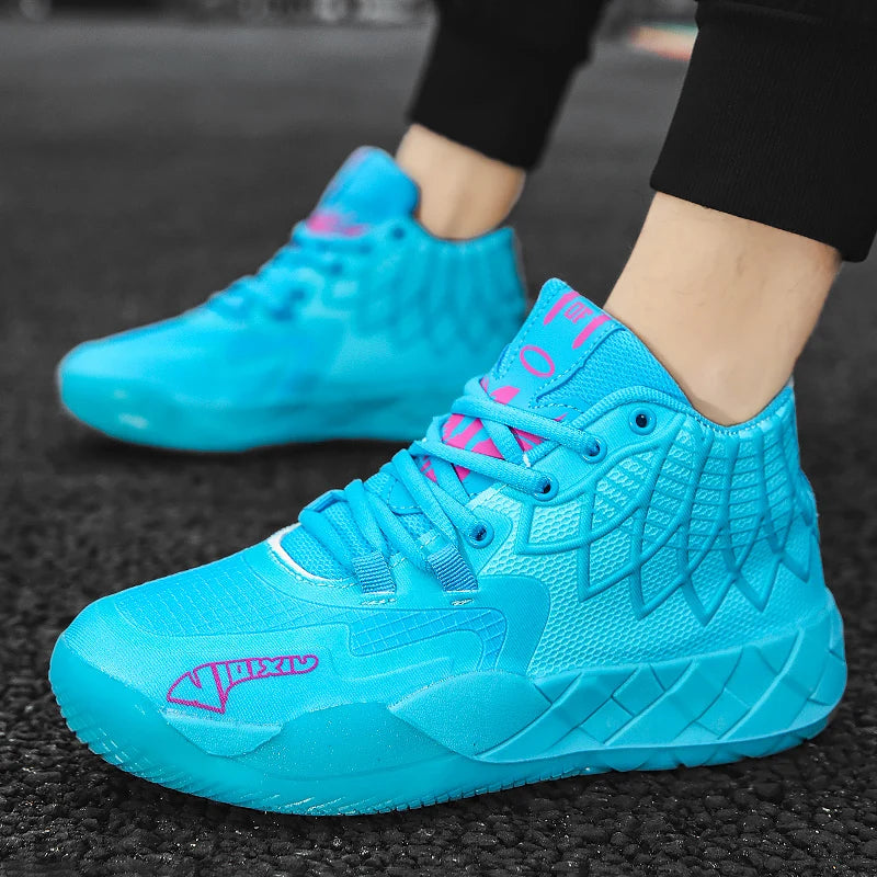 The youth actual combat basketball shoe movement outdoor comfortable cushioning wear-resisting fashion breathable high quality