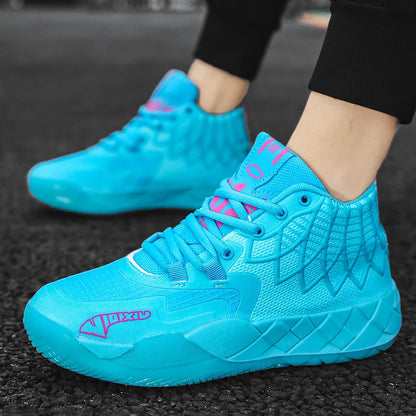 The youth actual combat basketball shoe movement outdoor comfortable cushioning wear-resisting fashion breathable high quality