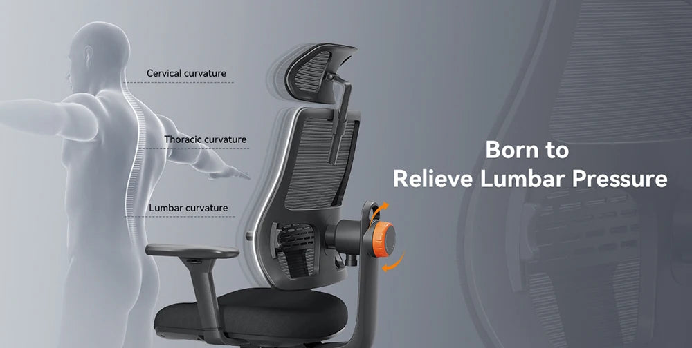 NEWTRAL MAGICH003 Ergonomic Office Chair, Adaptive Lower Back Support Gamer Chair, Adjustable Headrest Seat Depth Office Chair