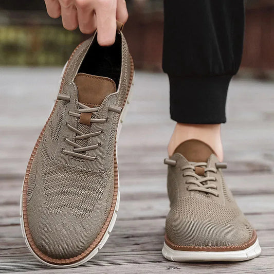 Heren casual schoenen, klassieke, ademende brogues, platte schoenen, demping, kleurblokontwerp, nette schoenen, veelzijdige sneakers, lichtgewicht