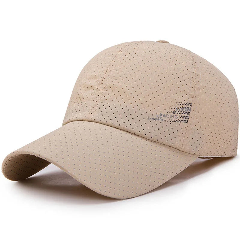 Quick Dry Baseball Cap Outdoor Sports Mesh Breathable Hat For Men Portable Hiking Fishing Sunbonnet Golf Adjustable Cap