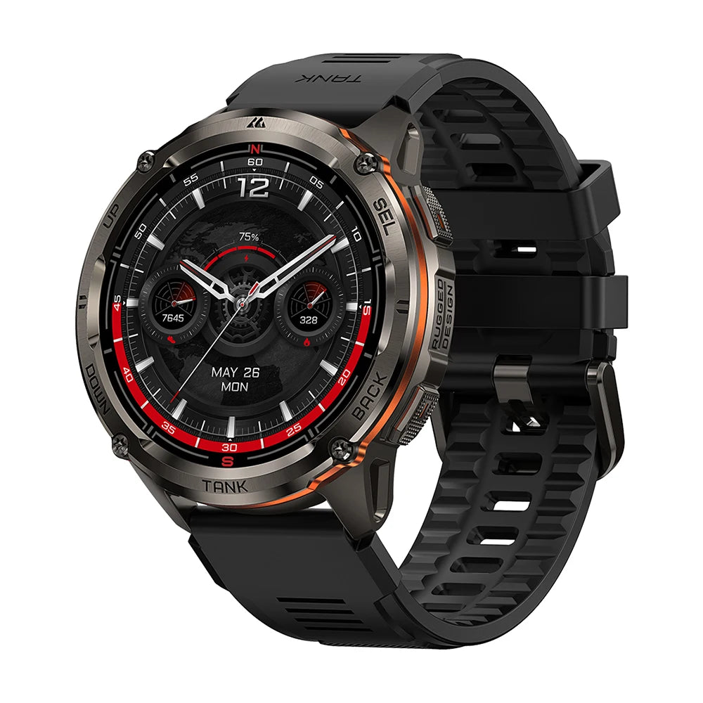 Ceas inteligent KOSPET TANK T3 Ultra 2 pentru bărbați, cu GPS, din oțel inoxidabil, rezistent la apă până la 50 m, IP69K, monitor de sănătate, compatibil cu Android și iOS