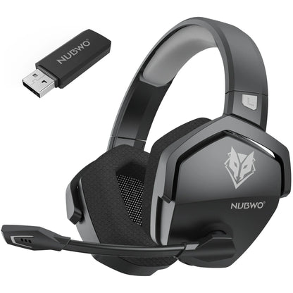 NUBWO G06 Pro Wireless Gaming Headset with Charging Station, Bluetooth 5.3 Gaming Headphones for PS5, PS4 & PC, ENC Microphone, 120-Hour Battery Life