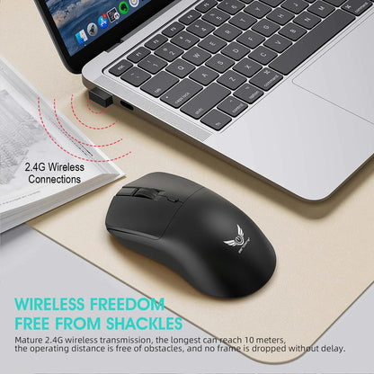Wireless Mouse 2.4G Ergonomic Gaming Mouse Rechargeable 800/1200/1600DPI Mice for E-Sports Office Desktop Computers Laptop