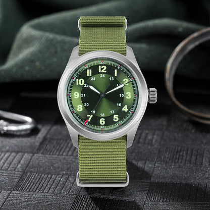 Militado ML08 Quartz Watch Ronda 515 Movement Domed Sapphire Wristwatch BGW9 Luminous 10Bar Waterproof 38mm Men Watches