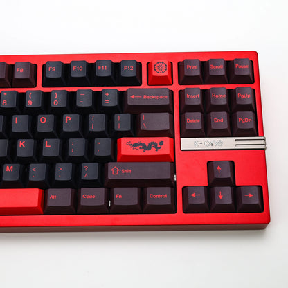 KBDiy GMK Red Dragon Keycaps PBT 143 Keys Set Retro Alice ISO Cherry Profile KeyCap For Custom DIY 60 Mechanical Keyboard Gaming