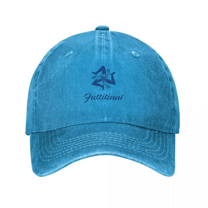 2026 Sicilian Trinacria and Futtitinni Baseball Cap Rave Custom Cap Anime Hat Women's Beach Men's