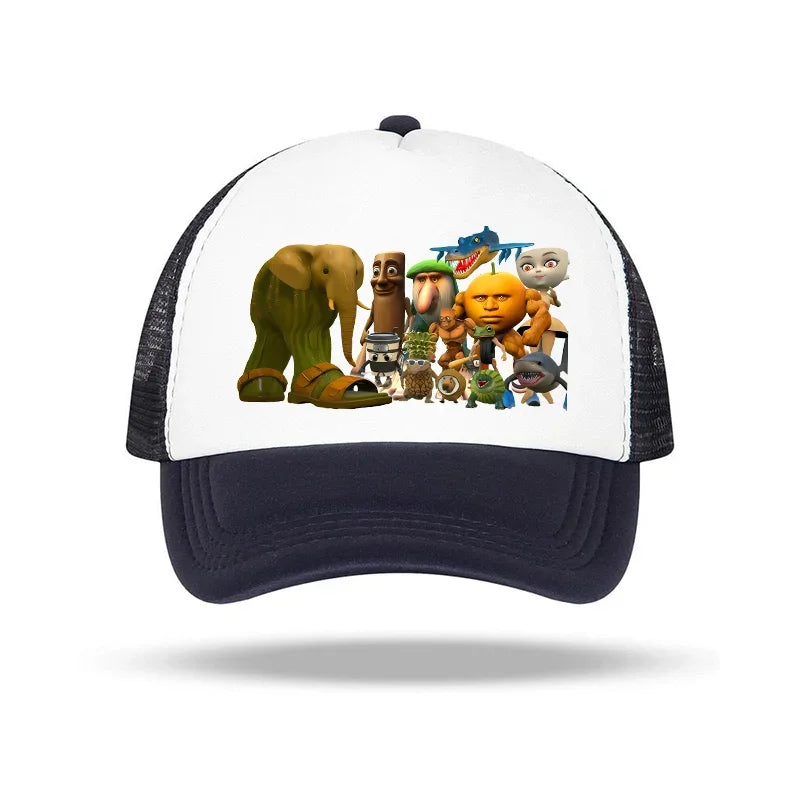 Italian Brainrot Kids Baseball Cap Boy Casual Hat Children Sports Sun Hats Tung Sahur Tralalers Shark Adjustable Bonnet Men Gift