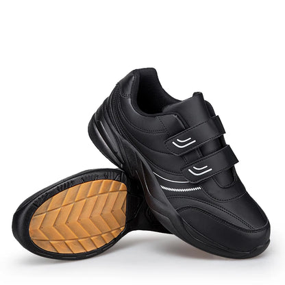 Baskets en cuir à crochet et boucle réglables pour hommes chaussures de sport décontractées baskets blanches Masculino Zapatillas Deportivas Tenis