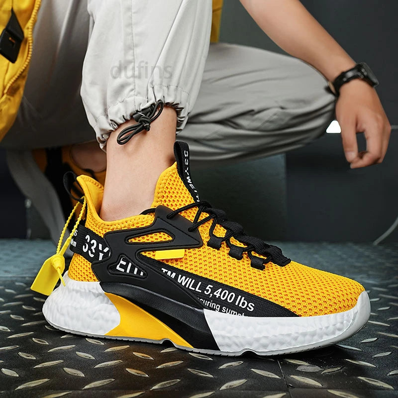 Scarpe da uomo nuove, sneakers, leggere, casual, alla moda, da corsa, elastiche, per il tempo libero, in rete, estive, sportive, da tennis, da passeggio, taglia