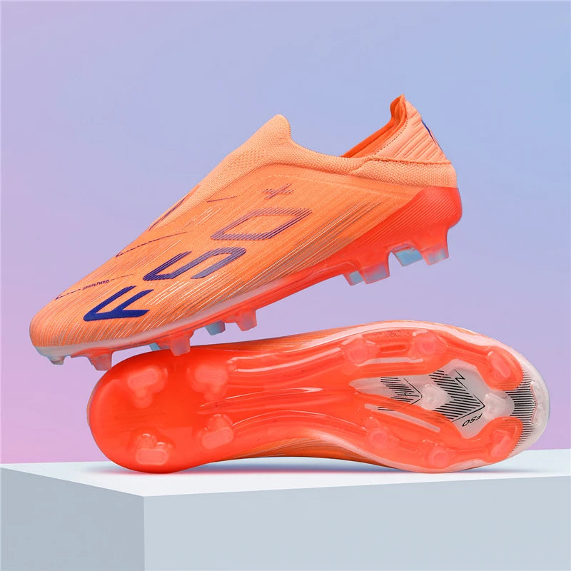 Nouvelles chaussures de football pour hommes, crampons pour terrain gazonné, chaussures de futsal confortables, chaussures de football pour terrain synthétique, chaussures de sport ultralégères, antidérapantes, pour adul
