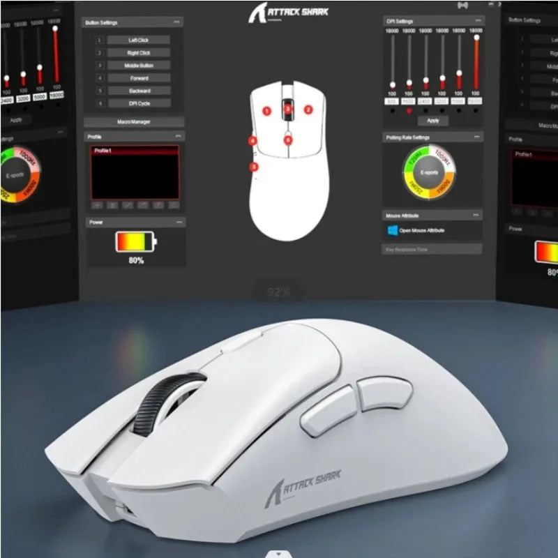 ATTACK SHARK R1 Bluetooth Mouse-Viral Mouse Reviewed by Influencers, Brand-direct authentic, PAW3311 sensor with 1K Hz for Gaming