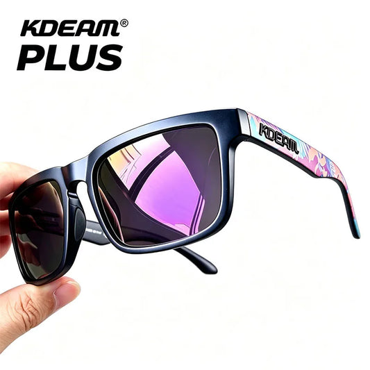 New Colors KDEAM-PLUS Large Size Square Unisex Sunglasses Polarized Photochromic Oversized Sun Glasses Fashion Anti Glare Mirror