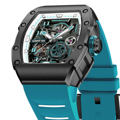Custom Men's Watch Luxury Automatic Watches for Men High-end Hollow Rose gold Stainless Steel Mechanical Wrist Watch Reloj Clock