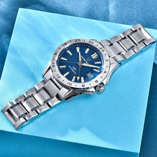PAGANI DESIGN New GMT Mens Mechanical Watches 100M Waterproof Clock Sapphire Glass Automatic Men Watch PD-1792 Relogio Masculino