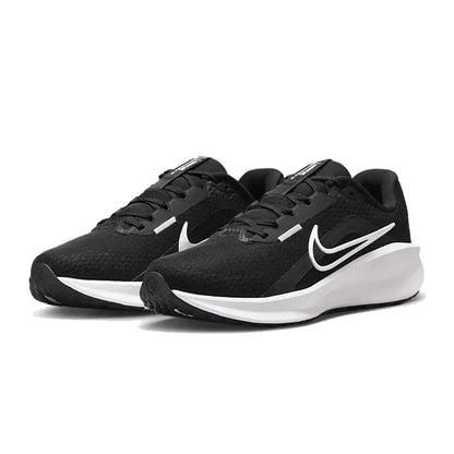 Nike DOWNSHIFTER 13 Comfort Fabric Breathable Low-Top Casual City Commuter Running Shoes Women's Black/White FD6476-001