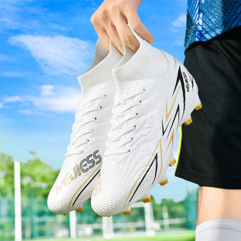 Bottes de Football professionnelles pour hommes, chaussures de Football pour adultes, baskets de sport de plein air, crampons de Football ultralégers, entraînement