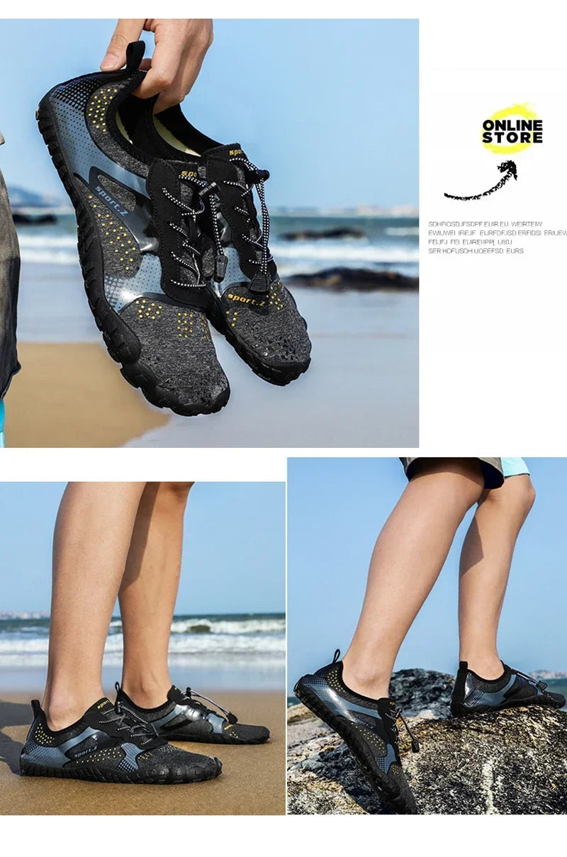 Men's Lightweight Refreshing Aqua Boots, Breathable Women's Outdoor Water Shoes, Anti-Slippery Wear-Resistant Sports Hiking Sneakers