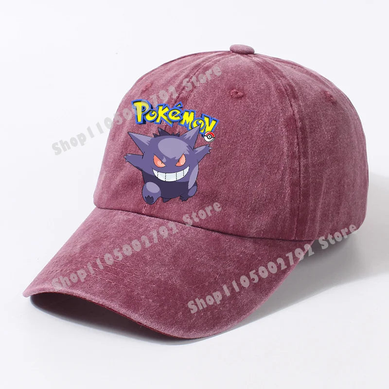 Pokemons Baseball Caps Pikachu Kawaii Anime Figures Sunshade Hats Summer Outdoor Parent Child Sunhat Trendy Duck Tongue Cap Gift