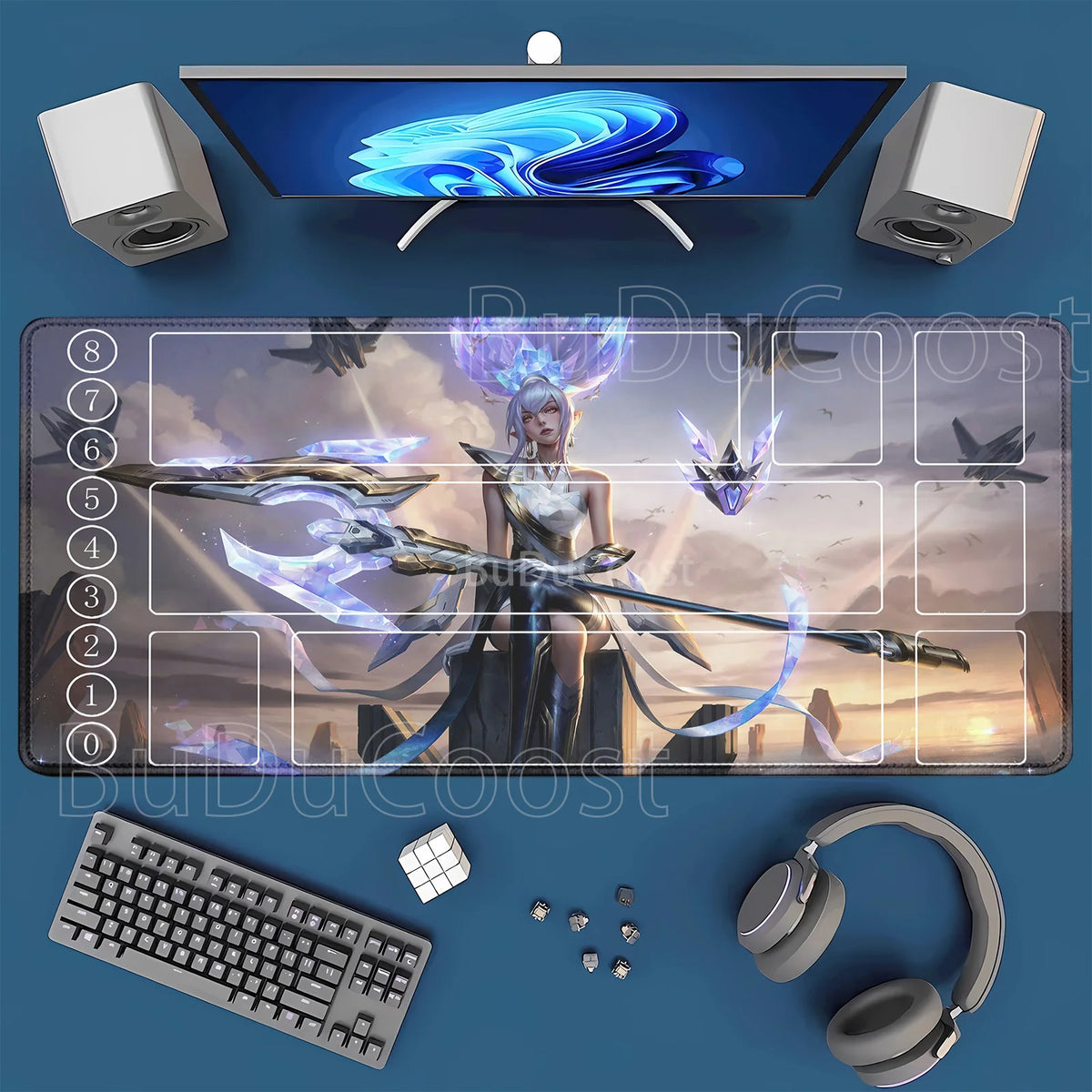 HD-tulostettu leikkimatto League of Mouse Pad Legends Riftbound -sarja TCG LOL-kortti 600x350 mm toimisto Ommellut reunat Lautapeli Pöytämatto