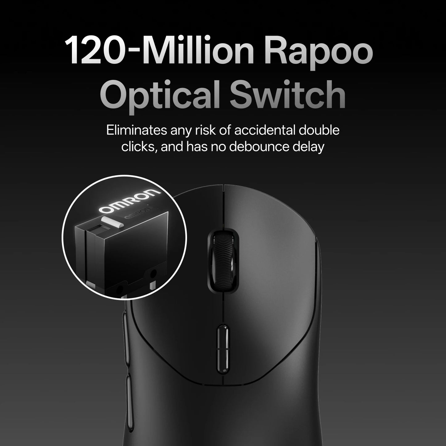 Rapoo VT2 MAX Wireless E-sports Gaming Mouse with 8K Polling Rate Optical Sensor Ergonomic Design 53g Lightweight for PC Laptop