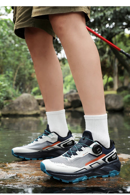 Men's Stylish Outdoor Hiking Shoes Hard-wearing Trekking Sneakers with Plush Warm Lining for Winter Male Footwear
