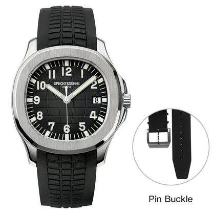 Specht&Sohne Brand Automatic Mechanical Watches Sports Wristwatches Green Sapphire Luminous 50M Waterproof  Relogio Masculino