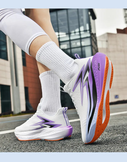 New Running Shoes Men Speciality Marathon Men's Sports Lightweight Carbon Board Women's Comfortable Athletic Nonskid Sneakers